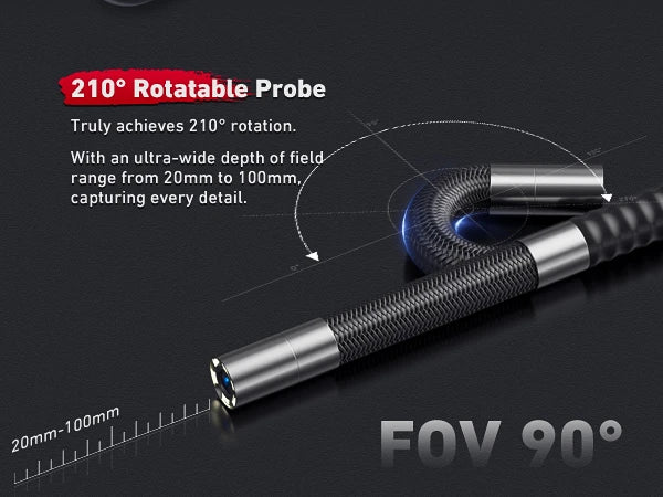 210° Rotatable Probe – Reach Every Angle