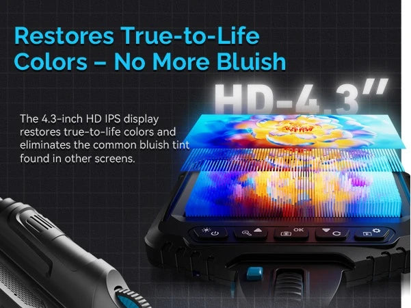 Crystal-Clear 4.3" IPS Screen