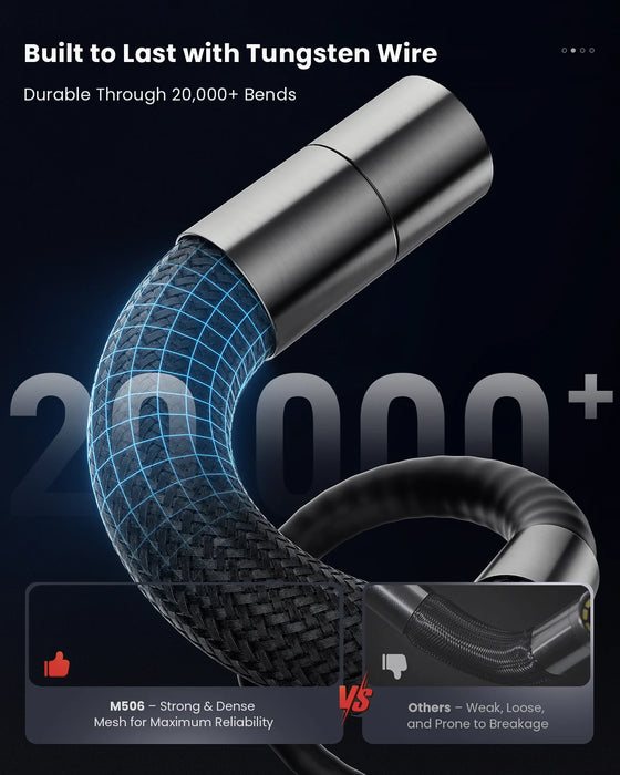 M506 Modular Borescope with Interchangeable Probes — 4-Way 360° Articulating, 5" HD Display, 6.2mm Camera