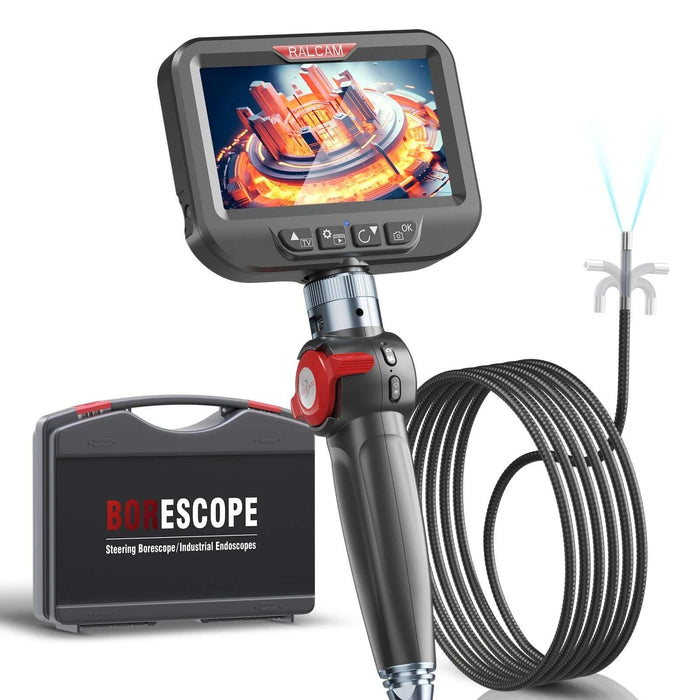 Engine borescope Ralcam H406B full view on white background, 6.2mm flexible probe for gasoline engine inspection