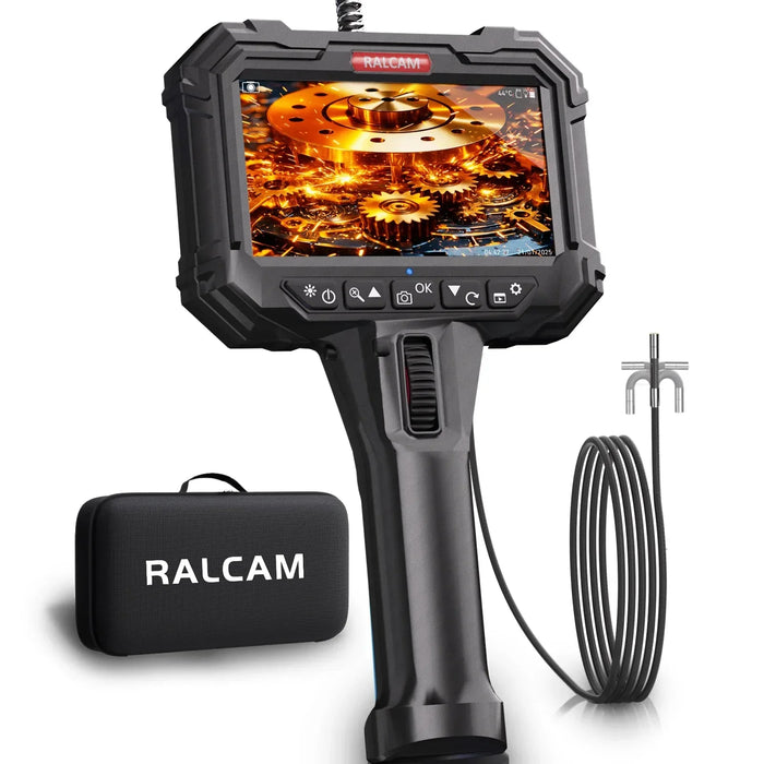 Ralcam N5 Auto Inspection Camera – 2-Way Articulating HD Borescope with 5-Inch Screen for Engine and Vehicle Inspection