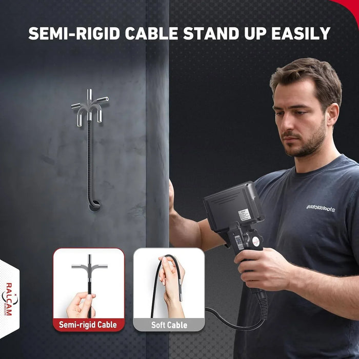 F4B industrial endoscope checking for mold or damage behind the wall