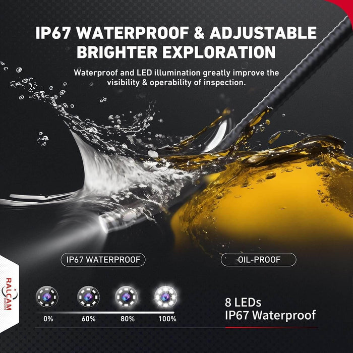 Ralcam borescope lens with IP67 waterproof and oil-resistant design